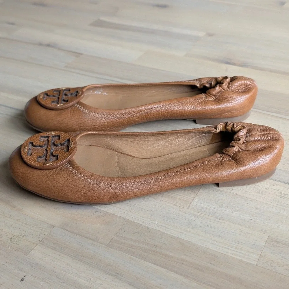 TORY BURCH Claire Leather Ballet‎ Flats Women's Size 7